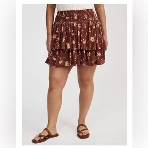 Torrid Brown Tiered Skort